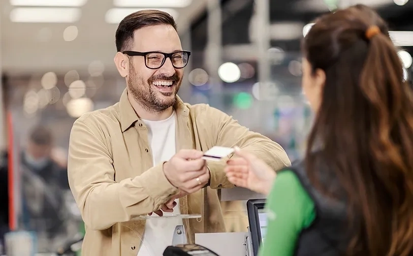 Card payment in a store